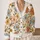 Colorful Bohemian Daisy Blooms for Relaxed Everyday Layering and Weekend Garden Style All-over Print Knitted Cardigan - 2