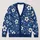 Navy Blue Daisy Floral Garden Style For Spring And Fall Everyday Layering Women’s Gift All-over Print Knitted Cardigan - 1