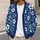 Navy Blue Daisy Floral Garden Style For Spring And Fall Everyday Layering Women’s Gift All-over Print Knitted Cardigan - 5