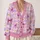 Pink Daisy Bow Checkered Floral Style for Cheerful Everyday Layering and Gifting All-over Print Knitted Cardigan - 2