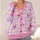 Pink Daisy Bow Checkered Floral Style for Cheerful Everyday Layering and Gifting All-over Print Knitted Cardigan - 4