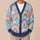 Rainbow Arches and Clouds for Cheerful Everyday Layering, Plus Size Women's Style All-over Print Knitted Cardigan - 6