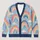 Rainbow Arches and Clouds for Cheerful Everyday Layering, Plus Size Women's Style All-over Print Knitted Cardigan - 1