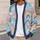 Rainbow Arches and Clouds for Cheerful Everyday Layering, Plus Size Women's Style All-over Print Knitted Cardigan - 5