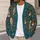 Realistic Owl and Songbird Forest Scene for Cozy Holiday Outings and Weekend Gatherings All-over Print Knitted Cardigan - 5