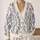 Watercolor Purple Hyacinth Blossoms for Relaxed Everyday Layering and Garden Style All-over Print Knitted Cardigan - 2