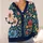 Vibrant Hand-Drawn Floral Blooms for Spring Layering and Everyday Casual Womenswear All-over Print Knitted Cardigan - 4