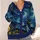 Moonlit Wanderer Under Indigo Skies for Relaxed Layering, Travel Days, and Strolls All-over Print Knitted Cardigan - 4