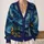 Moonlit Wanderer Under Indigo Skies for Relaxed Layering, Travel Days, and Strolls All-over Print Knitted Cardigan - 2
