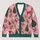 Pink Christmas Trees, Bows and Snowflakes for Holiday Gatherings and Cozy Layering All-over Print Knitted Cardigan - 1