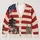American Flag Cherry Blossoms And Global Architecture For Everyday Layering Women All-over Print Knitted Cardigan - 1