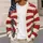 American Flag Cherry Blossoms And Global Architecture For Everyday Layering Women All-over Print Knitted Cardigan - 5
