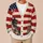 American Flag Cherry Blossoms And Global Architecture For Everyday Layering Women All-over Print Knitted Cardigan - 6