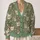 Cream Kitten Faces With Sage Green Texture for Cozy Everyday Layering, Cat Lovers All-over Print Knitted Cardigan - 2