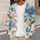 Blue Daisy Floral Motif With Orange Centers For Relaxed Weekend Layering Women’s Style All-over Print Knitted Cardigan - 5