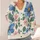 Blue Daisy Floral Motif With Orange Centers For Relaxed Weekend Layering Women’s Style All-over Print Knitted Cardigan - 4