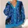 Blue Watercolor Black Cat Silhouettes For Relaxed City Layering And Daily Outings All-over Print Knitted Cardigan - 4