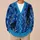Blue Watercolor Black Cat Silhouettes For Relaxed City Layering And Daily Outings All-over Print Knitted Cardigan - 6
