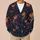 Gothic Halloween Pumpkins, Skeleton Hands and Roses for Autumn Layering Style Women All-over Print Knitted Cardigan - 6