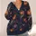 Gothic Halloween Pumpkins, Skeleton Hands and Roses for Autumn Layering Style Women All-over Print Knitted Cardigan - 4
