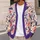 Purple Birds And Tropical Blooms For Spring Layering And Everyday Commuting For Women All-over Print Knitted Cardigan - 5