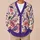 Purple Birds And Tropical Blooms For Spring Layering And Everyday Commuting For Women All-over Print Knitted Cardigan - 6