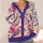 Purple Birds And Tropical Blooms For Spring Layering And Everyday Commuting For Women All-over Print Knitted Cardigan - 4