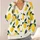 Lemon Motif Casual Layering Style for Autumn Outings and Everyday Women’s Wardrobe All-over Print Knitted Cardigan - 4
