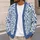 Blue Botanical Birds and Florals for Relaxed Everyday Layering, Garden-Loving Women All-over Print Knitted Cardigan - 5