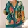 Colorful Cat Faces With Teal Coral Patchwork For Playful Everyday Layering Looks All-over Print Knitted Cardigan - 4