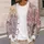 Muted Wildflower Blooms for Relaxed Everyday Layering, Weekend Style, and Travel Wear All-over Print Knitted Cardigan - 5
