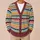 Multicolor Wavy Stripes for Relaxed Weekend Layering and Travel Days, Women's Casual Style All-over Print Knitted Cardigan - 6