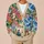 Colorful Floral Birds and Seated Couple Scene for Casual Spring Layering Women's Style All-over Print Knitted Cardigan - 6