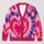 Pink Heart Burst Tie Dye Style For Casual Layering And Weekend Wear For Women All-over Print Knitted Cardigan - 1