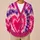 Pink Heart Burst Tie Dye Style For Casual Layering And Weekend Wear For Women All-over Print Knitted Cardigan - 6