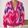 Pink Heart Burst Tie Dye Style For Casual Layering And Weekend Wear For Women All-over Print Knitted Cardigan - 2