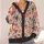 Multicolor Folk Hearts for Playful Everyday Layering, Women’s Boho Weekend Style All-over Print Knitted Cardigan - 4