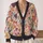 Multicolor Folk Hearts for Playful Everyday Layering, Women’s Boho Weekend Style All-over Print Knitted Cardigan - 2