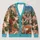 Mexican Colonial Cityscape for Resort Travel, Vacations, and Everyday Layering Style All-over Print Knitted Cardigan - 1