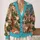 Mexican Colonial Cityscape for Resort Travel, Vacations, and Everyday Layering Style All-over Print Knitted Cardigan - 2