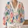 Colorful Openwork Mosaic Layers for Beach Holidays, Resort Days, and Casual Bohemian Style All-over Print Knitted Cardigan - 2