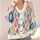 Colorful Openwork Mosaic Layers for Beach Holidays, Resort Days, and Casual Bohemian Style All-over Print Knitted Cardigan - 4