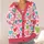 Multicolor Heart Motifs for Casual Vacation Layering, Women's Plus Size Cozy Style All-over Print Knitted Cardigan - 4