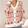 Red White Nordic Snowflakes for Cozy Holiday Layering and Winter Gatherings Style All-over Print Knitted Cardigan - 4
