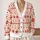 Red White Nordic Snowflakes for Cozy Holiday Layering and Winter Gatherings Style All-over Print Knitted Cardigan - 2