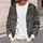 Monochrome Geometric Diamond Motifs for Casual Layering, Men's Vintage Everyday Style All-over Print Knitted Cardigan - 5