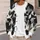 Monochrome Abstract Brushstrokes for Casual Layering and Everyday Streetwear Style Looks All-over Print Knitted Cardigan - 5