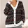 Black Red Nordic Geometric Motifs for Holiday Layering and Casual Men's Everyday Style All-over Print Knitted Cardigan - 4