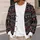 Black Red Nordic Geometric Motifs for Holiday Layering and Casual Men's Everyday Style All-over Print Knitted Cardigan - 5