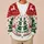Christmas Tree Snowflake Holiday Motif for Cozy Winter Layering, Men's Festive Style All-over Print Knitted Cardigan - 6